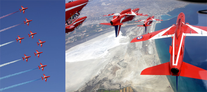 red arrows